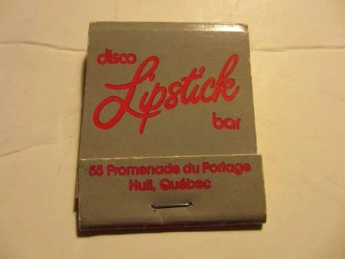 MATCHBOOK Lipstick Disco bar 55 Promenade Du Portage Hull QC full pack