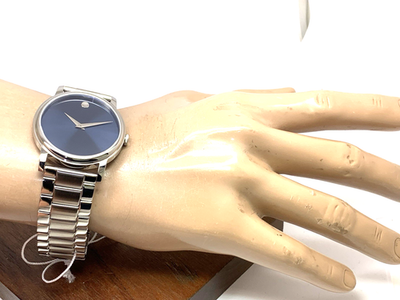 Buy Movado Classic Museum 2100015 Men Navy Blue Dial Stainless