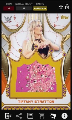 WWE Topps Slam DIGITAL Reverence Tiffany Stratton Legendary Auto Orange 25 CC