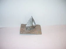 Vintage Kirk Stieff Pewters Sailboat Reggata Statue