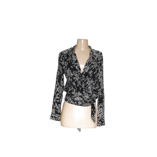 Abercrombie & Fitch Floral Blouse, Black, Size S