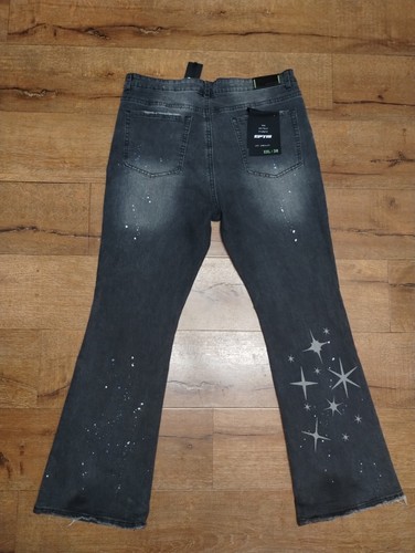 EPTM KIDD FLARE DENIM PANTS-BLACK SIZE 38 NWT - Picture 2 of 6