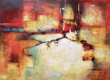 Abstract - #AB2K-17,  36x48,100% Hand Painted Oil Painting on Canvas