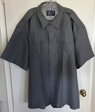 The Command Shirt, Flying Cross, Polyester, Men's S/S, Gray, 21.0-21.5  4XL 