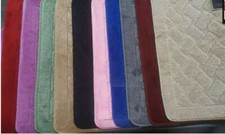 Basketweave Sculptured Bathroom Rug with Non Skid Back