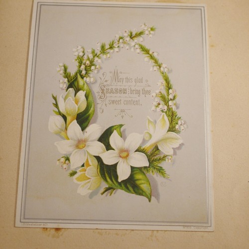 ** Rare ** Victorian Christmas & New Year Card Album Approx 48 Examples 1883/84 - Imagen 13 de 19