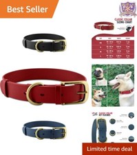 Heavy Duty Dog Collar TPU Waterproof Medium 15-19" No Odor Rust-Proof Hardware