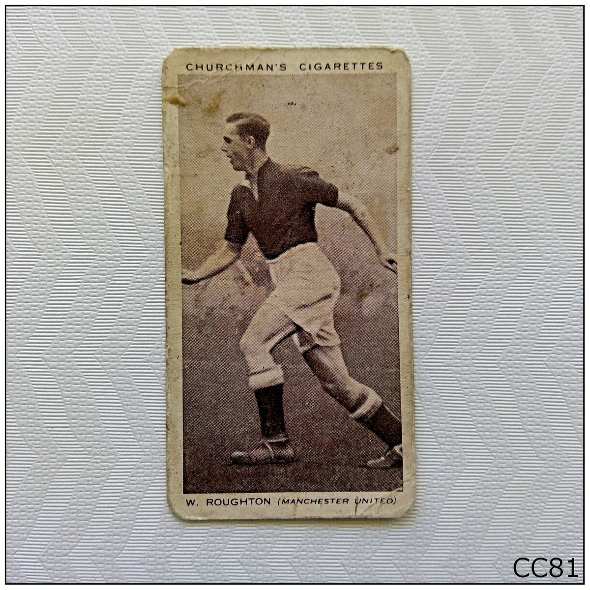 churchman cigarette cards association footballers Churchman Cigarette Card Association Footballers #37 W. Roughton Manchest  (CC81)