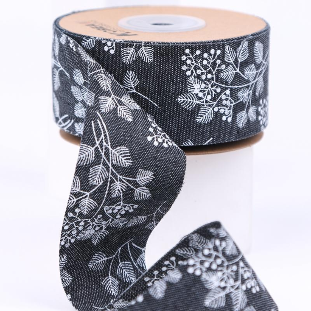 3 Yards DIY Denim Tape Ribbon Floral Printed Edging Bias