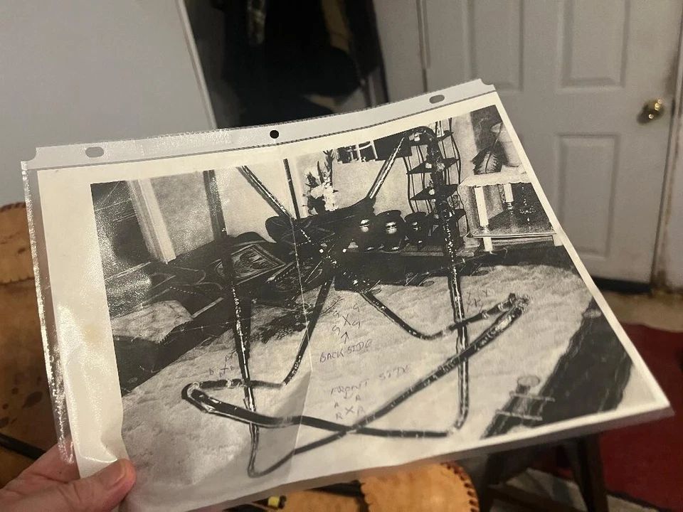 RARE SRI LANKA handmade LEather butterfly chair Heavy Leather Red 40% - Image 3 of 4