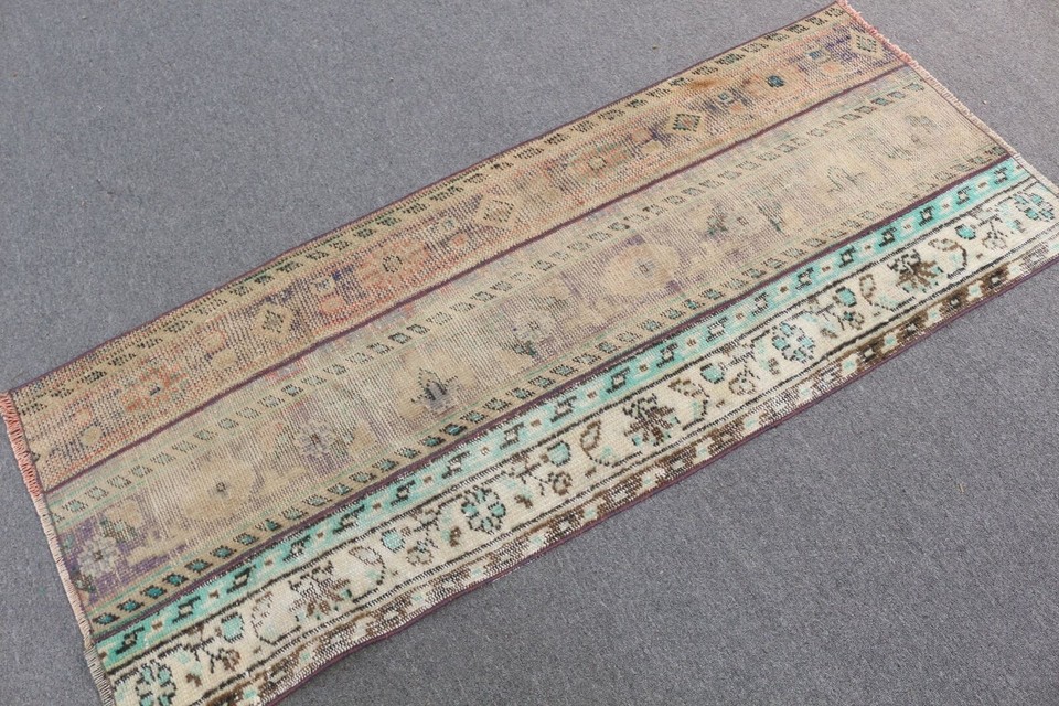 Vintage Rugs, 2.3x5.6 ft Small Rug, Turkish Rug, Oriental Rug, Cool Rug