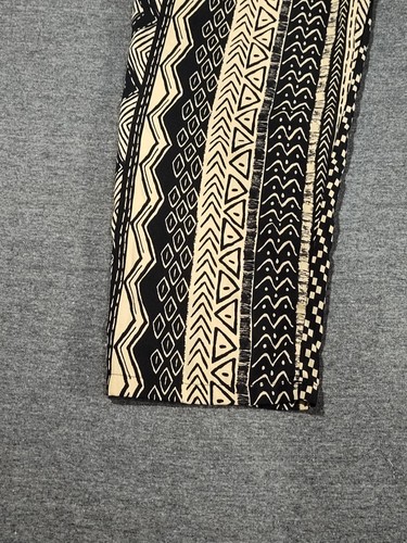 Ambiance Apparel Young Adult Large Loose Fit Pants Black Beige Print 26" Waist - Picture 3 of 10