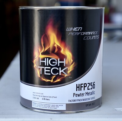 High Teck HFP256 Pewter Metallic Basecoat Urethane Auto Paint GALLON! GM WA382E