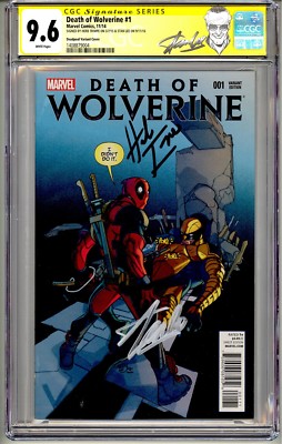 DEATH OF WOLVERINE #1 CGC SS 9.6 NM+ SIGNED BY STAN LEE AND HERB