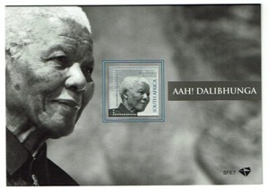 South Africa miniature sheet Nelson Mandela in folder 2013.