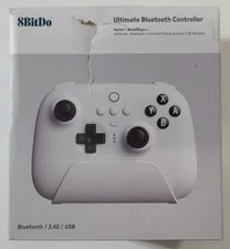 8BitDo Ultimate Bluetooth Controller for Switch/Windows, White (80NA)