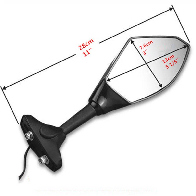 Espejos retrovisores LED ámbar para Suzuki Katana 600 750 estilo 5 Foto 2 de 4