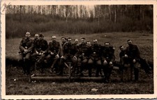 Military World War 2 Soldiers Group Vintage RPPC B200
