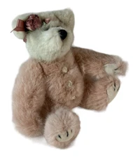 Boyds Bears Gwynda Pink Jointed Plush Bear Archive Collection Rose Hang Tag 1364