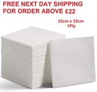 White Serviettes Paper Napkin Disposable Tissue for Party 30cm x 30cm 1Ply