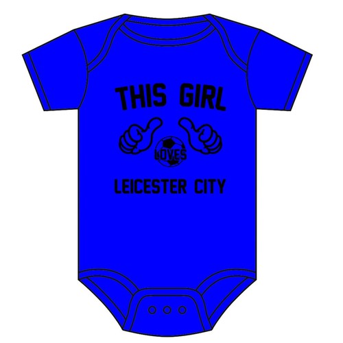 LEICESTER CITY BABY GROW BABY VEST THIS GIRL LOVES LEICESTER THE FOXES