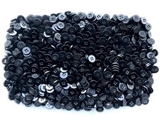Small 10mm 16L Black Polished 4 Hole Quality Buttons Button Shirt Craft (K243)