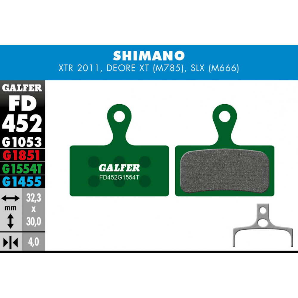 Galfer Shimano XT/XTR/SLX Brake Pads - Pro Compound Disc MTB DH Bike Spares New