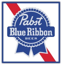 Pabst Blue Ribbon Logo Sticker Car Bumper Decal - 9'', 12'' or 14''