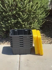 Viral 6.5 Qt Trendy TikTok Tough Totes Mini Container Bin  Yellow Lid New