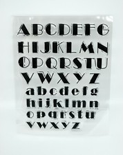 Retro Upper & Lowercase Alphabet Clear Acrylic Stamps, Letters *UK Seller* 2Z