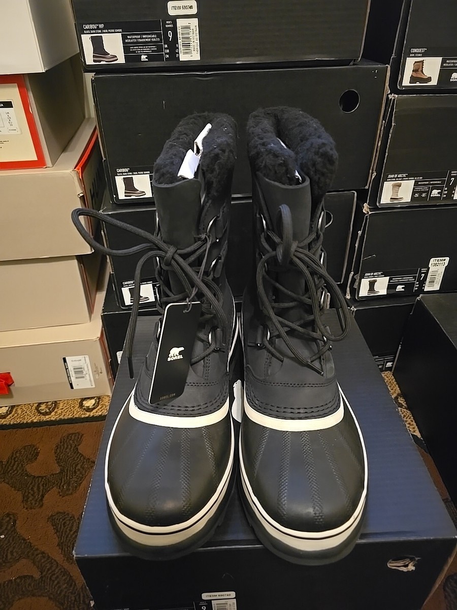 Sorel Men\'s Black. Dark Stone Caribou Waterproof Boots Size 12 s-l400.jpg main image 3