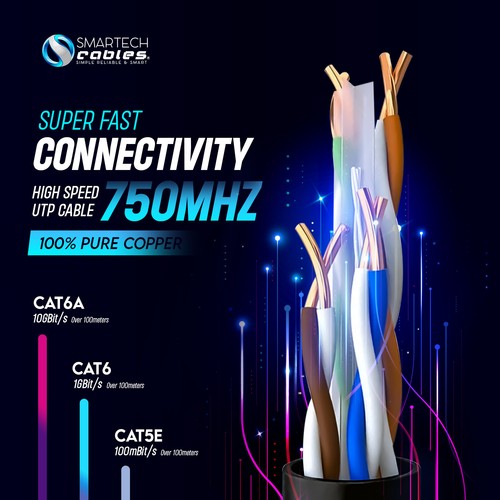 1000ft CAT6A Riser Ethernet Cable Solid Bare Copper, CMR 750MHz UTP Bulk Blue - 第 35/36 張圖片
