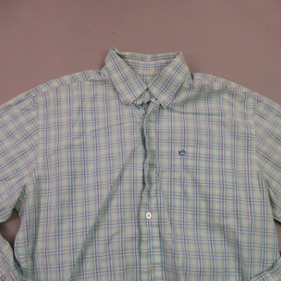 Southern Tide Shirt Mens Small Long Sleeve Button Front Checks Pocket - Image 3 of 4