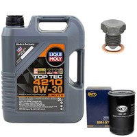 MotoröL Set 0W-30 5 Liter + ÖLfilter + ÖLablassschraube FüR Audi 80 100 Seat VW