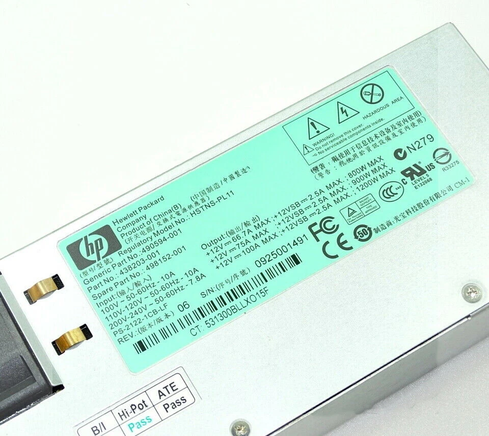 HP DPS-1200FB A - 1200W HSTNS-PL11 HSTNS-PD11 12V Mining PSU Netzteil 490594-001 - Bild 4 von 4