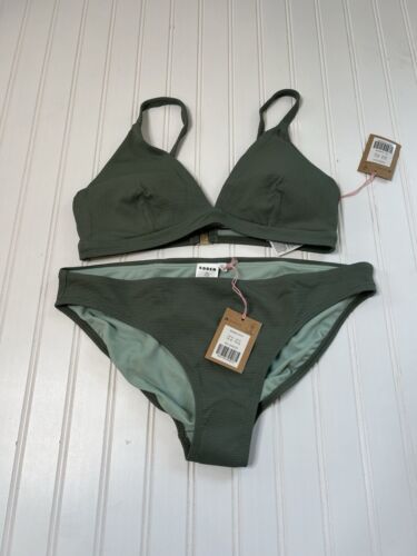 BODEN Arezzo Bikini Set 2 Piece Swim Suit Women Sage Green Top 10 Bottom 12 NEW