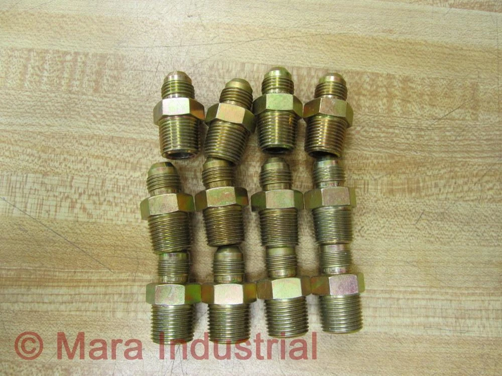 LOT OF 10 PARKER Triplelok Male Connector 3/8 Flare X, 44 OFF