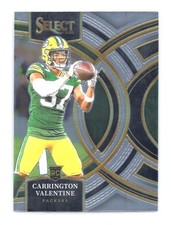 Carrington Valentine Rookie RC Base 2023 Panini Select #118 Green Bay Packers