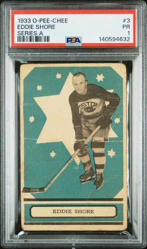Eddie Shore [Series A] #3 1933 O-Pee-Chee card
