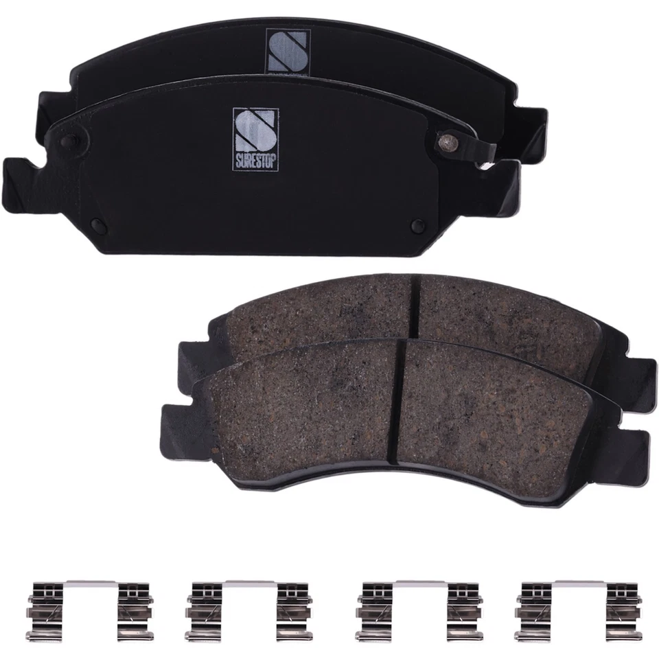 Kit de rotores y pastillas de disco de freno delanteros y traseros para Chevy Cadillac Escalade Suburban Foto 4 de 4