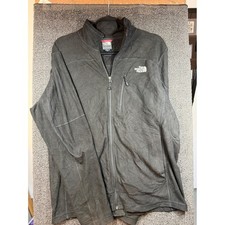 The North Face Fleece Jacket Mens M Black Full Zip Textured Midweight Layer