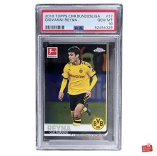 Topps 2019/20 Chrome Bundesliga Dortmund Gio Reyna Rookie RC Card #37. PSA 10.. rookie card picture