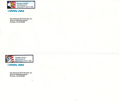 ''PAN AM''  CHICAGO ILLINOIS  U.S.     AVIATION- AIRLINES      2  BUSINESS COVER