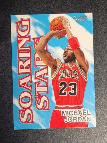 Fleer 1997-98 Soaring Stars Michael Jordan #9 HFSS Chicago Bulls Basketball Card