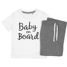 Kinder Nachtwäsche-/Pyjama-Set "Baby On Board" (KP051144)