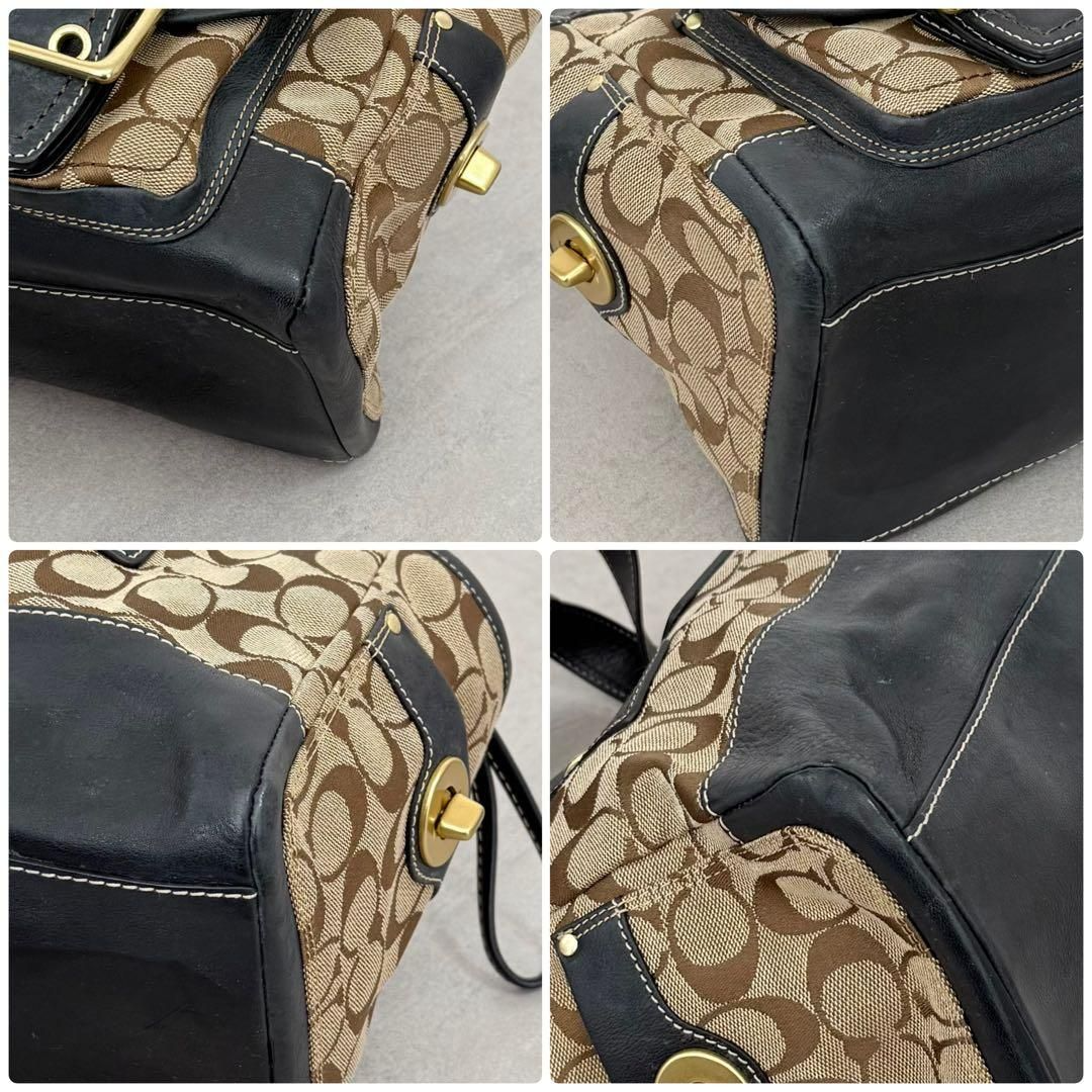 Coach 65th Anniversary Legacy Signature Satchel Bag Turn Lock Tote