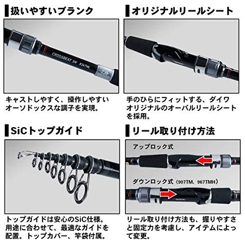 Daiwa Shake Lure Rod CROSSBEAT SW 967TMH fishing rod Shipping From JAPAN - Picture 4 of 5