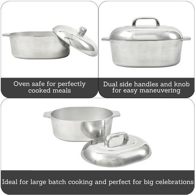 Elegant 13'' Oval Roaster for Traditional Cooking