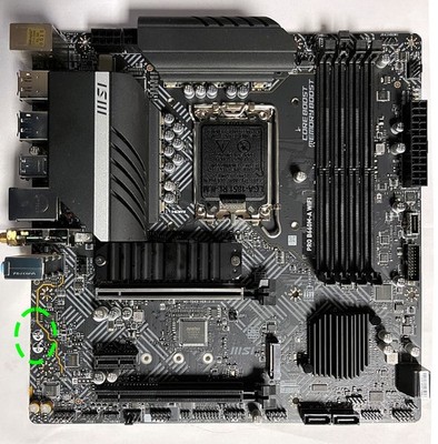 MSI PRO B660M-A WIFI DDR5 Motherboard - For Parts, Not Working