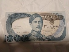 PORTUGAL 1000 ESCUDOS 1968 CBB PICK # 175 AU 1 LITE CENTERFOLD